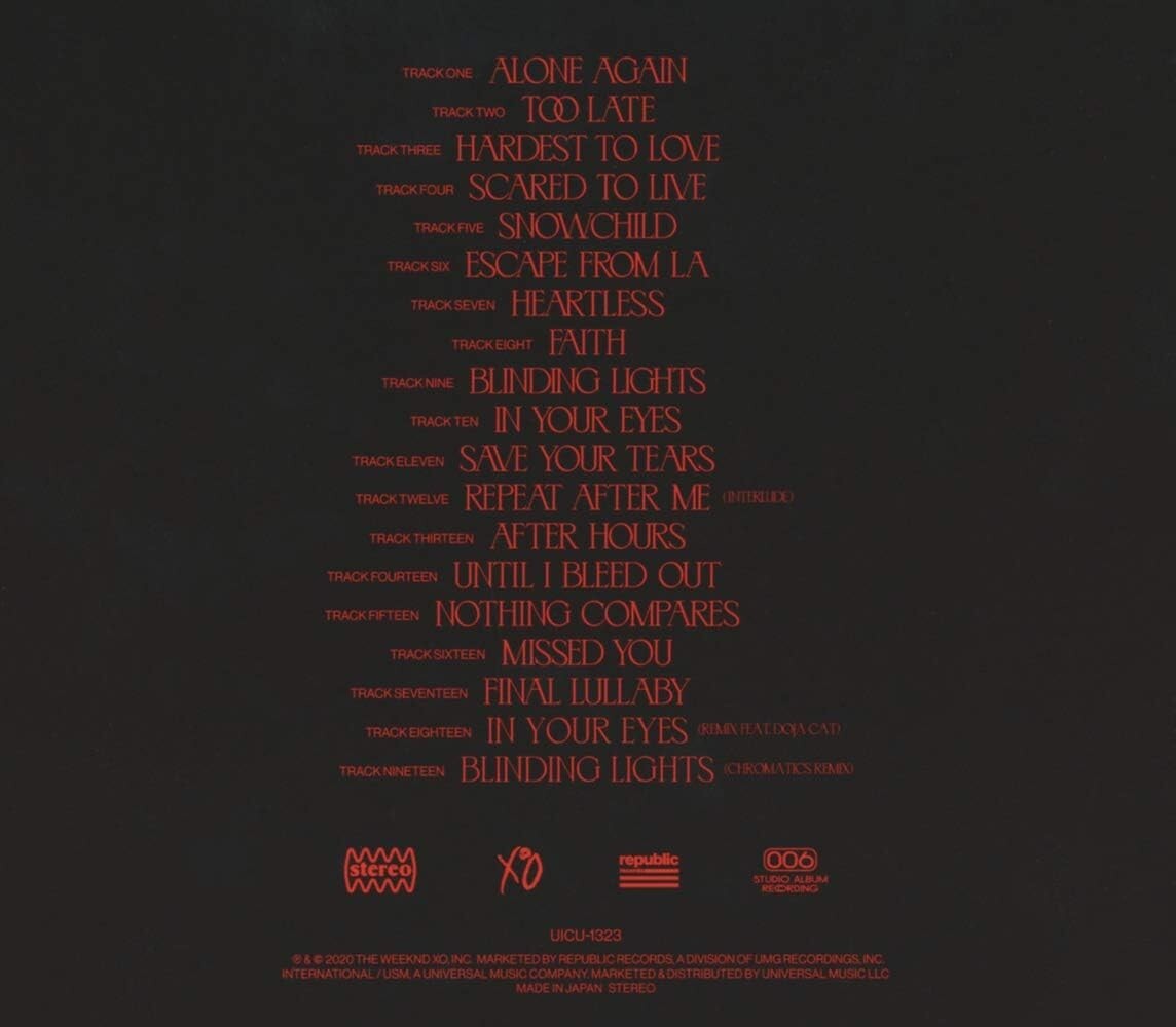 THE WEEKND AFTER HOURS WITH BONUS TRACKS DELUXE EDITION  JAPAN CD 4BT NEW
