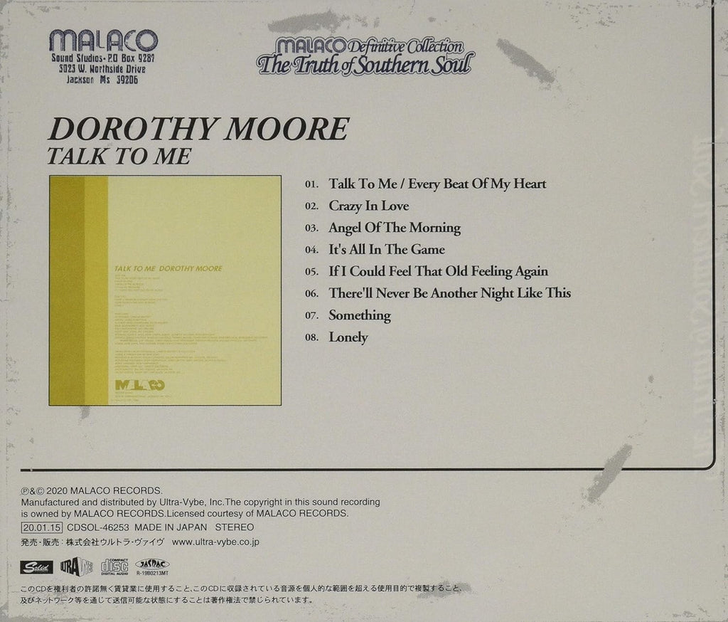 Dorothy Moore Talk to Me Japan Music CD From Japan NEW