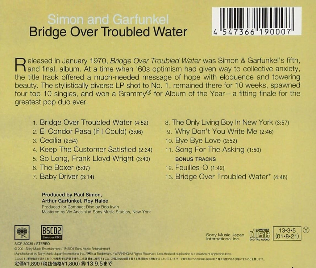 Simon And Garfunkel Bridge Over Troubled Water Japan OBI* New