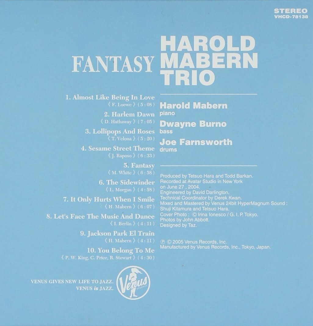 New Harold Mabern Trio Jazz Piano CD Fantasy Paper Sleeve Japan OBI