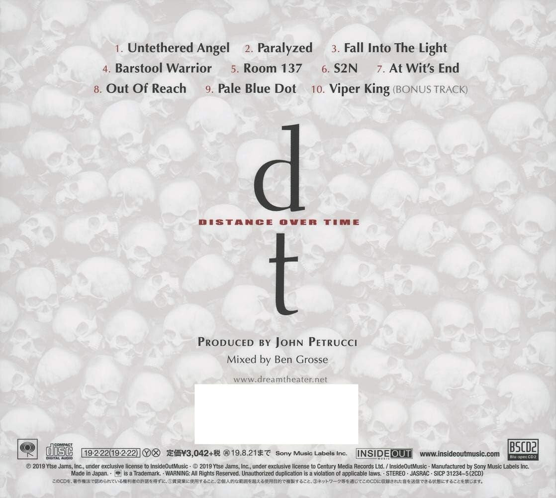 CD 2019 DREAM THEATER DISTANCE OVER TIME w/ BONUS TRACK JAPAN 2 BLU-SPEC
