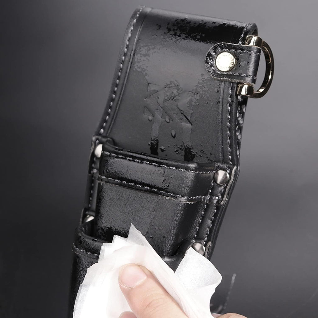 Fujiya Driver and Pliers Holder 2 Tiers Black and Gold Light PU Leather NEW