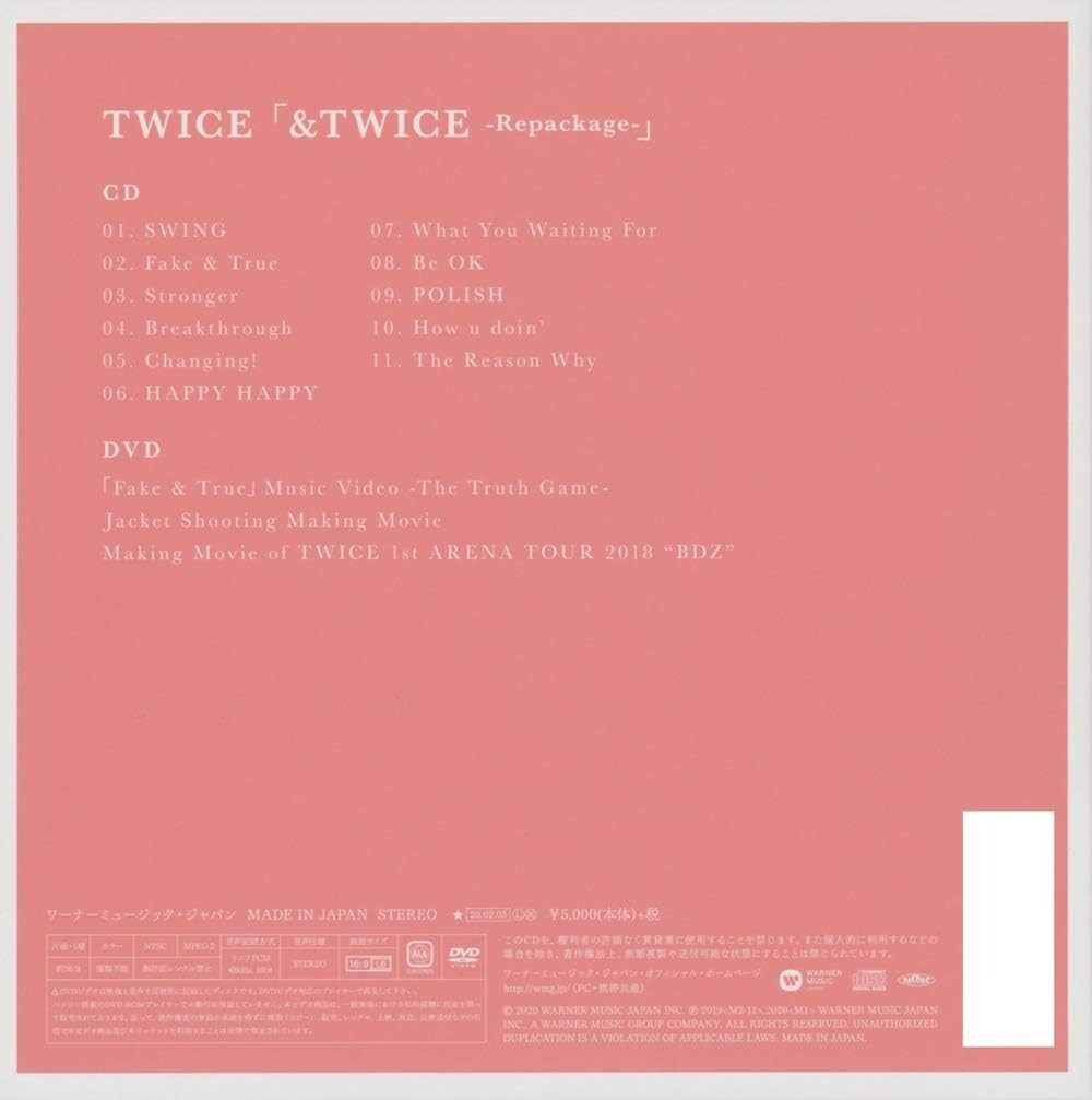 New TWICE &TWICE-Repackage- Limited Edition (CD+DVD+BOOKLET+9CARD+9POSTCARD)