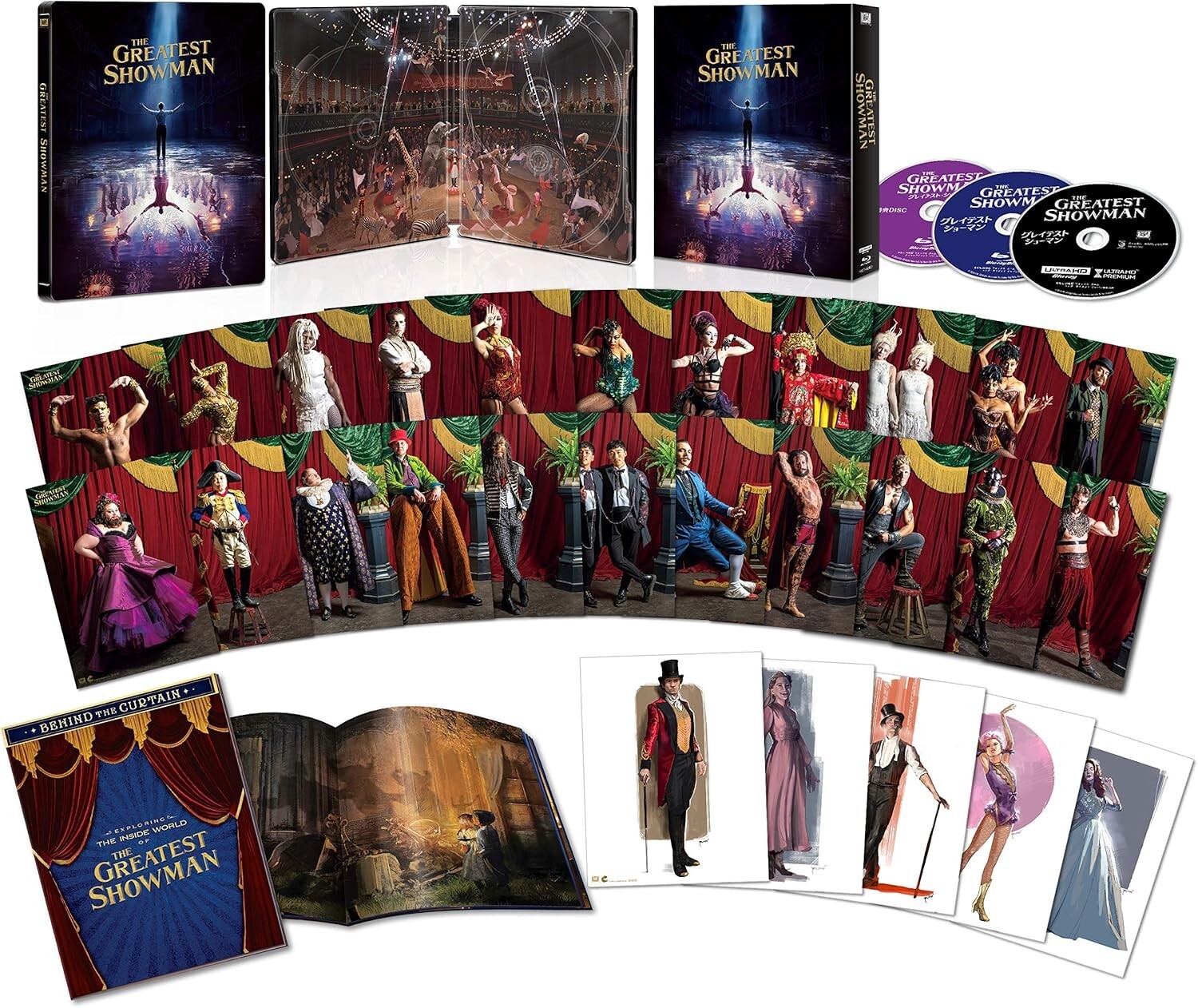 New THE GREATEST SHOWMAN STEELBOOK 4KUHD+2D (3 DISCS) FULLSLIP JAPAN EXCLUSIVE