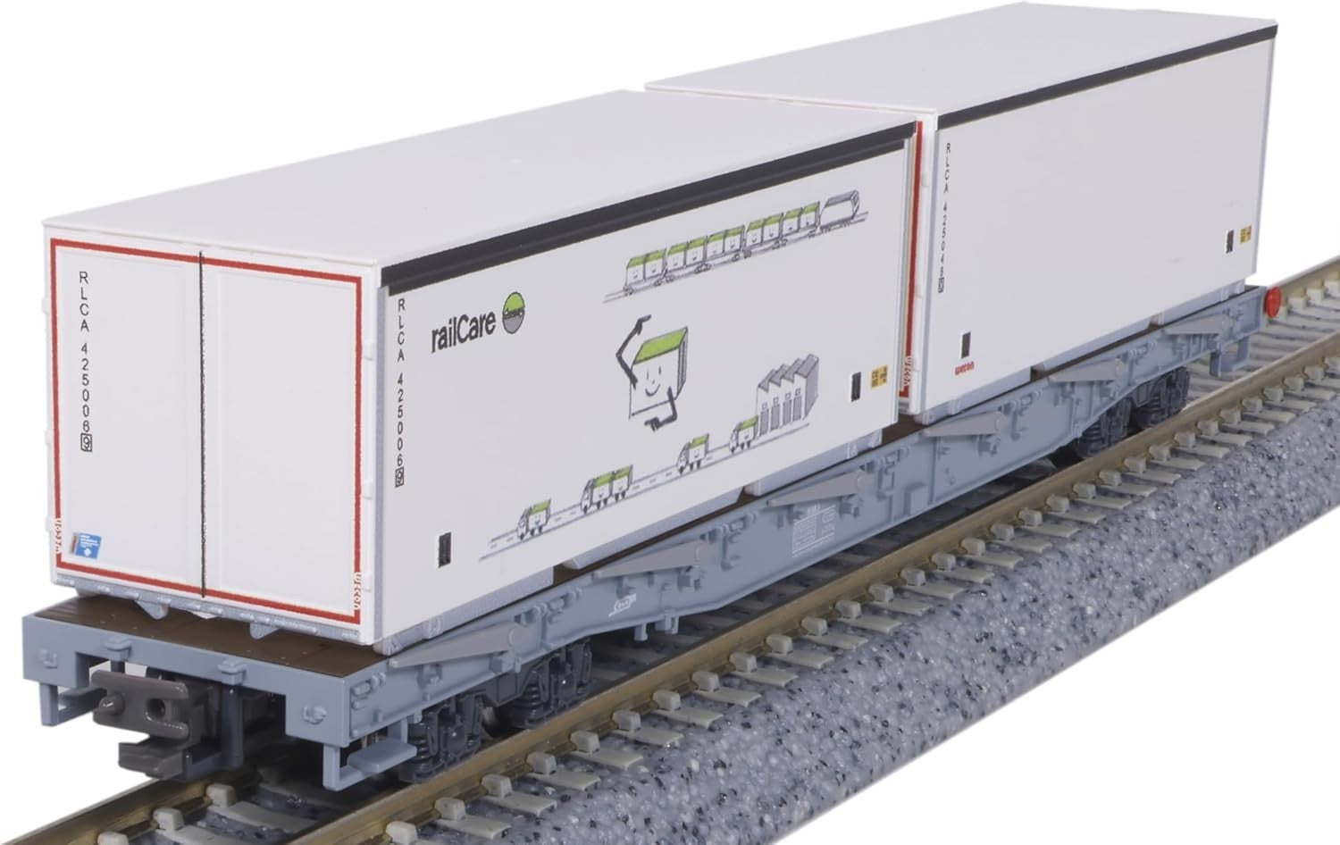Kato RhB Rw Bogie Stake Wagon Set (4) w/Container Load VI K10-1892 N Gauge NEW