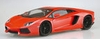 AOSHIMA 1/24 Pre-painted Model Series 2011 Lamborghini Aventador Orange NEW