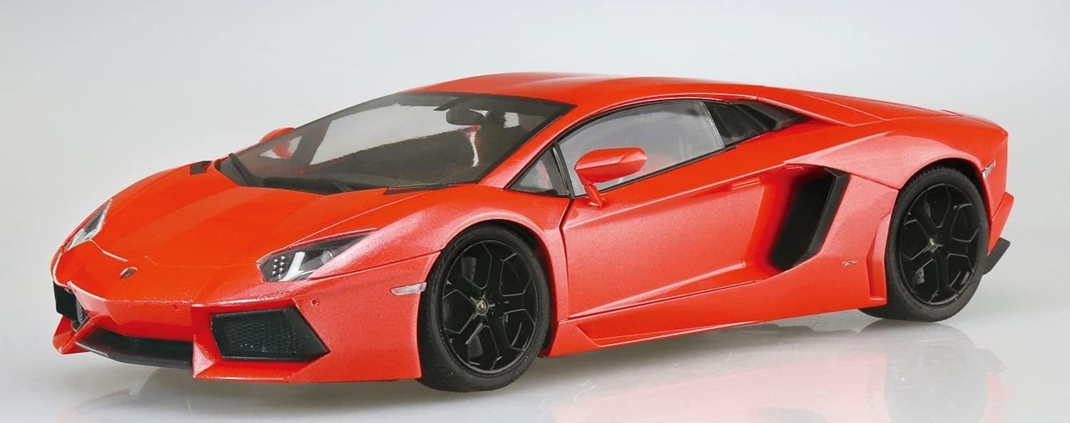 AOSHIMA 1/24 Pre-painted Model Series 2011 Lamborghini Aventador Orange NEW