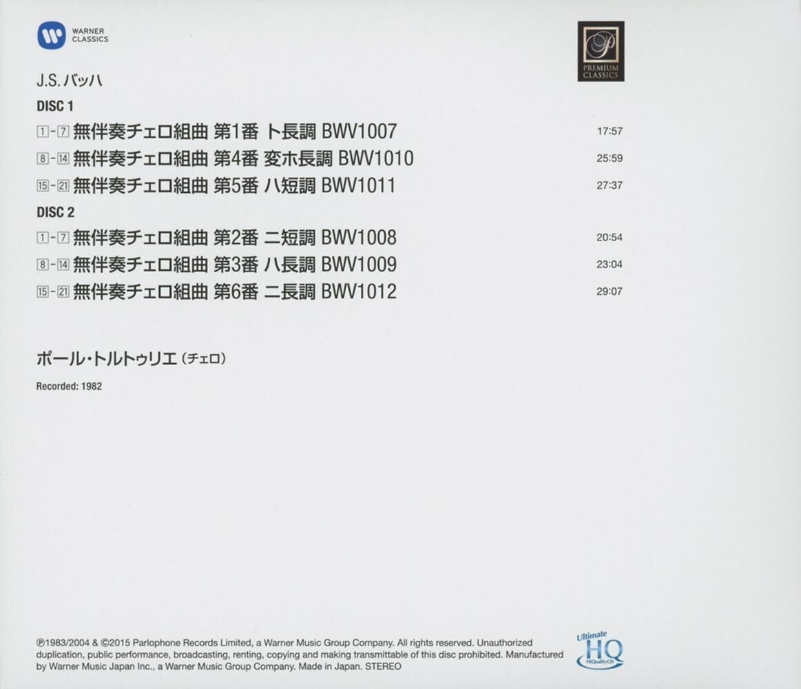 CD New Bach: Cello Suites (Complete)_