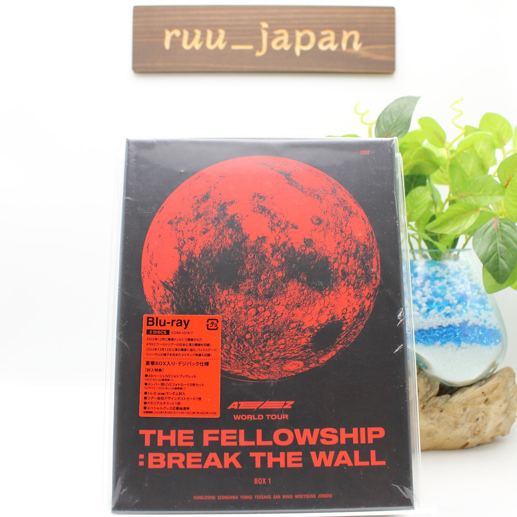 ATEEZ WORLD TOUR [THE FELLOWSHIP : BREAK THE WALL] BOX 1 Blu-ray Card Japan New