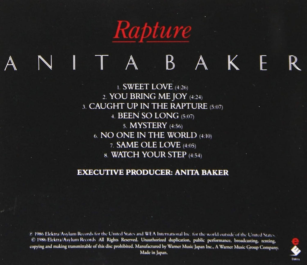 ANITA BAKER-RAPTURE-JAPAN MQA UHQCD Ltd/Ed new