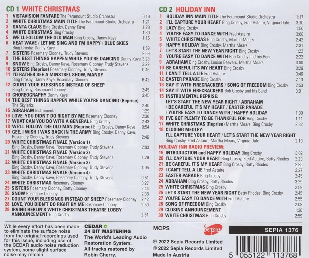 OST - White Christmas/Holiday Inn [CD] NEW