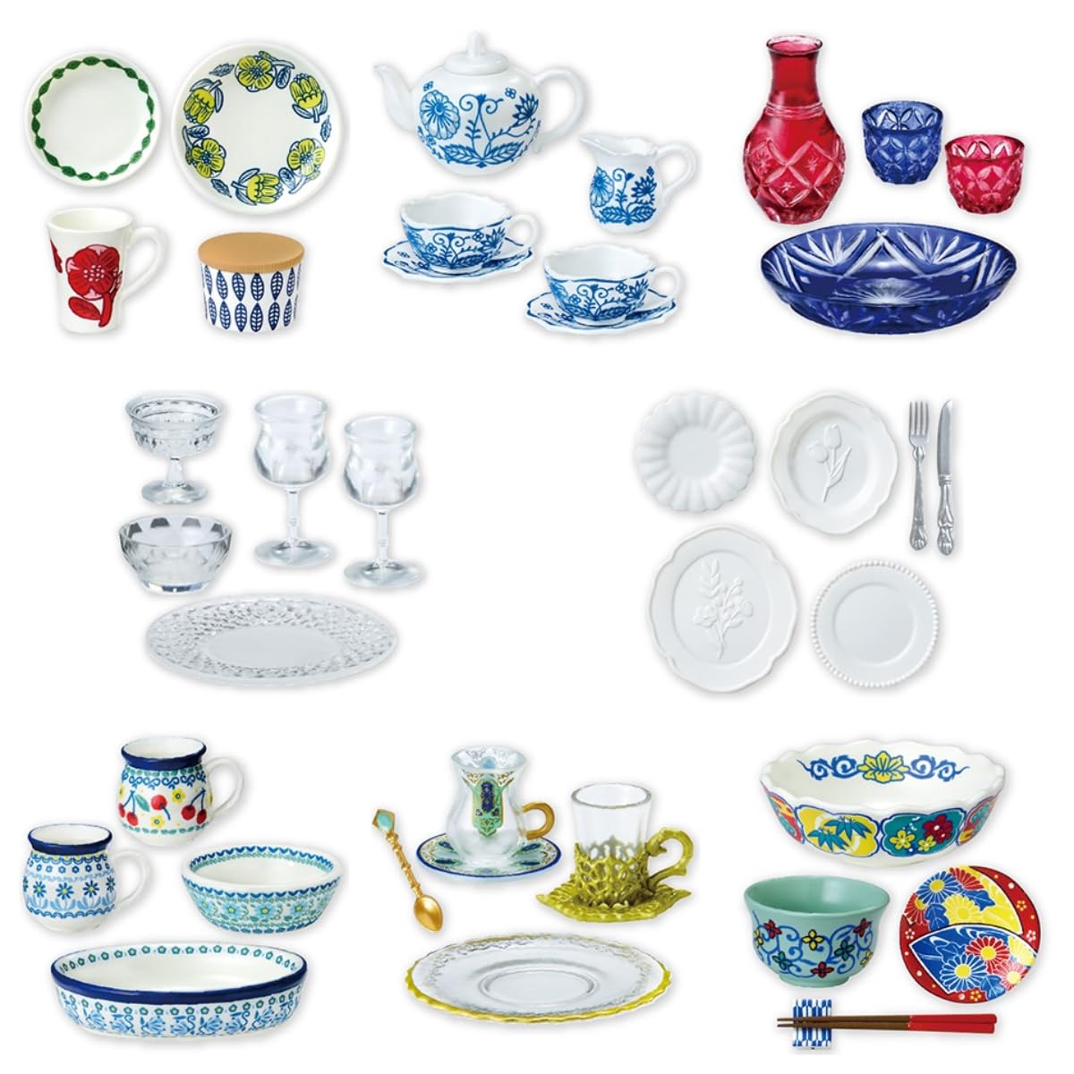 Re-MeNT Puchi Sample Series Dreamy Tableware Collection BOX Product 8 Types NEW