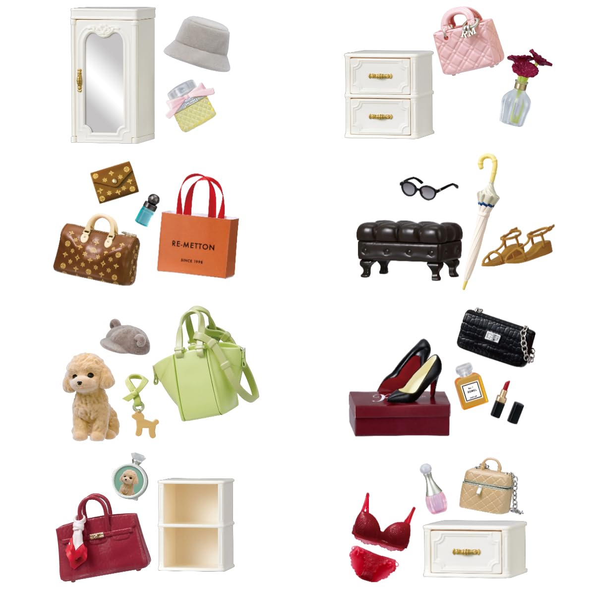 'Re-Ment Petit Sample My Sweet Closet 1 Box Miniature Figure Set NEW'