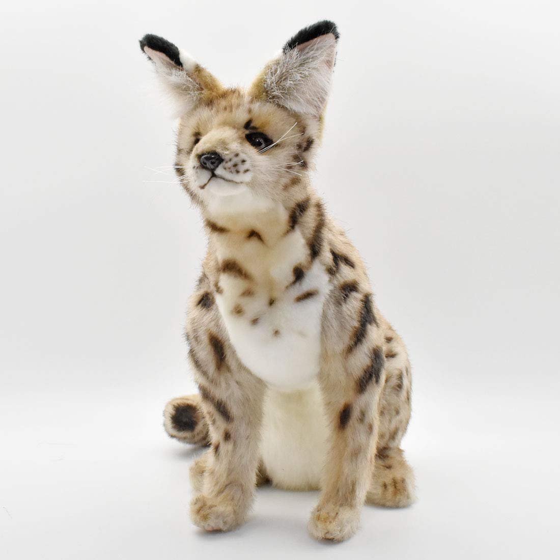 'HANSA BH7373 Serval Cat Realistic Plush Stuffed Animal 44 cm NEW'