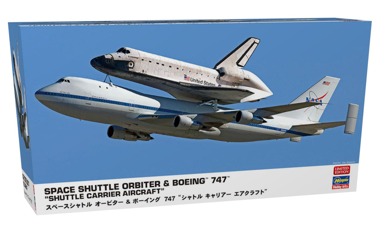 Hasegawa 1200 Space Shuttle Orbiter & Boeing 747 Shuttle Carrier Aircraft NEW