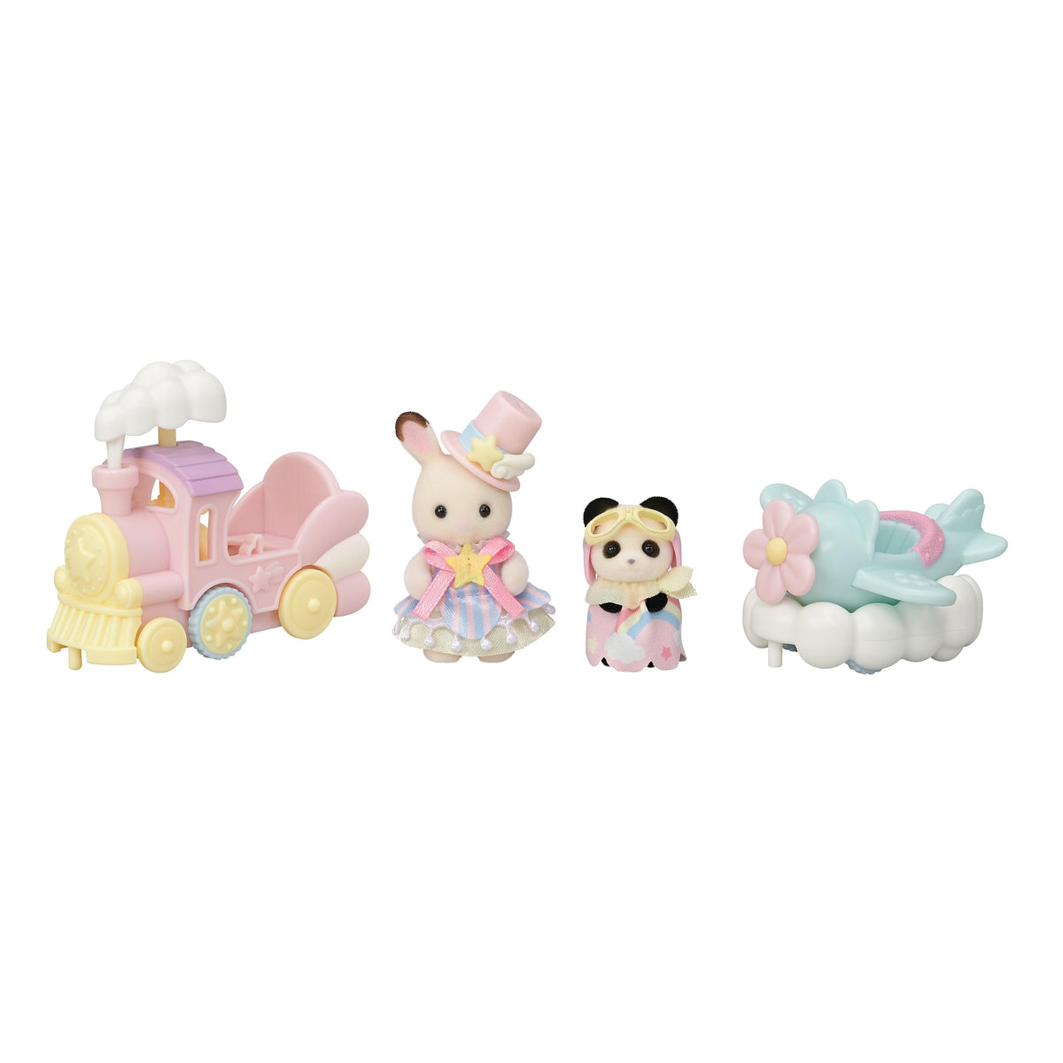 'Sylvanian Families Amusement Park Ride Set Train Airplane -79 NEW'