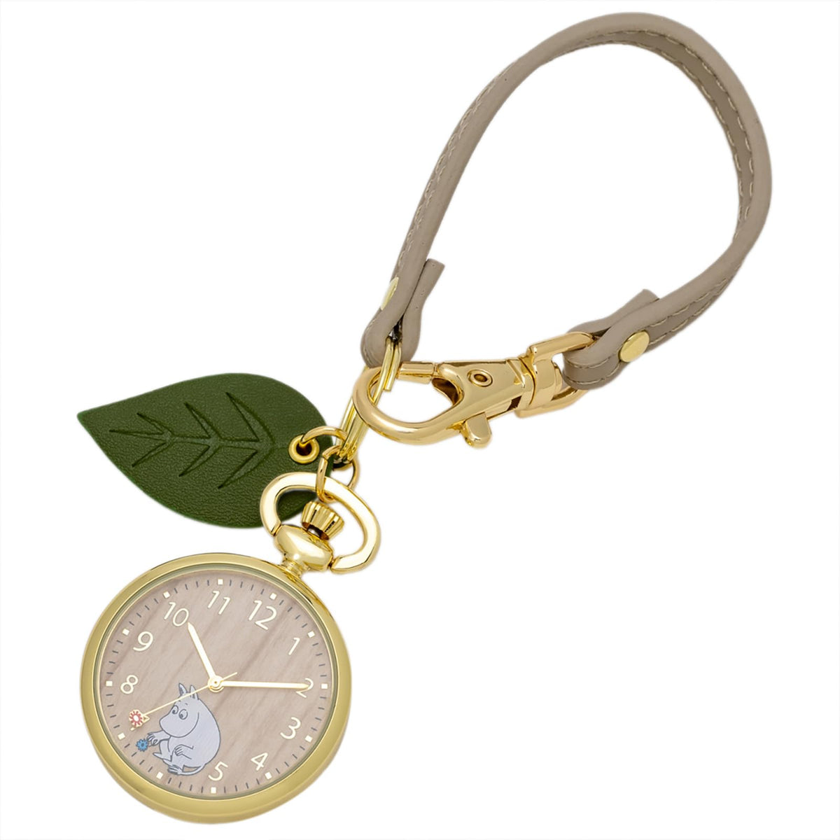 Field Work Moomin Pocket Watch Analog Strap Watch Bag Charm Gray MOM018-1 NEW
