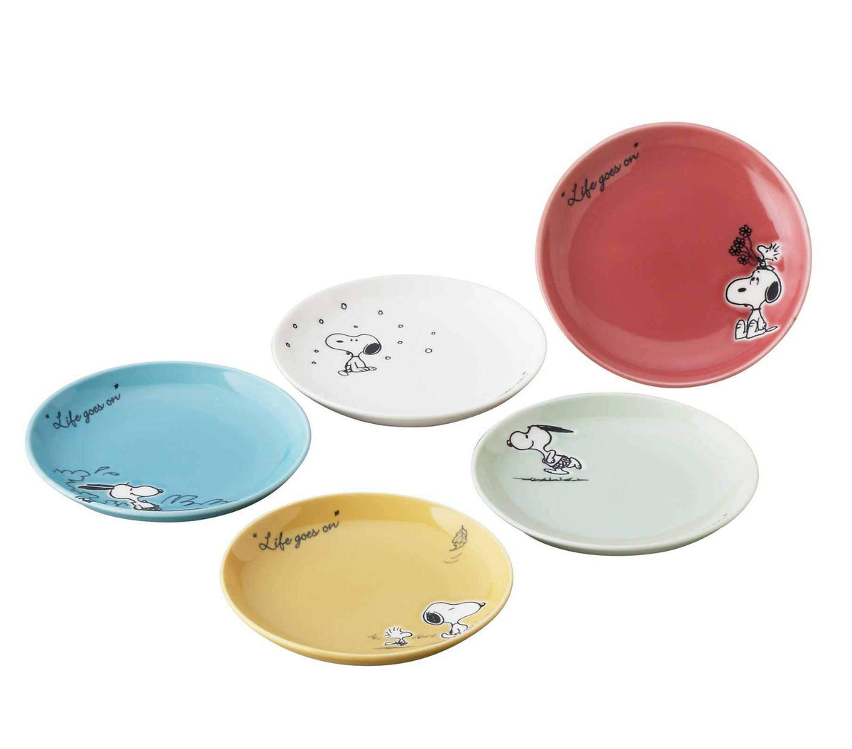 Yamakasyoten PEANUTS Season 14cm Plate 5-Piece Set SN610-57 NEW