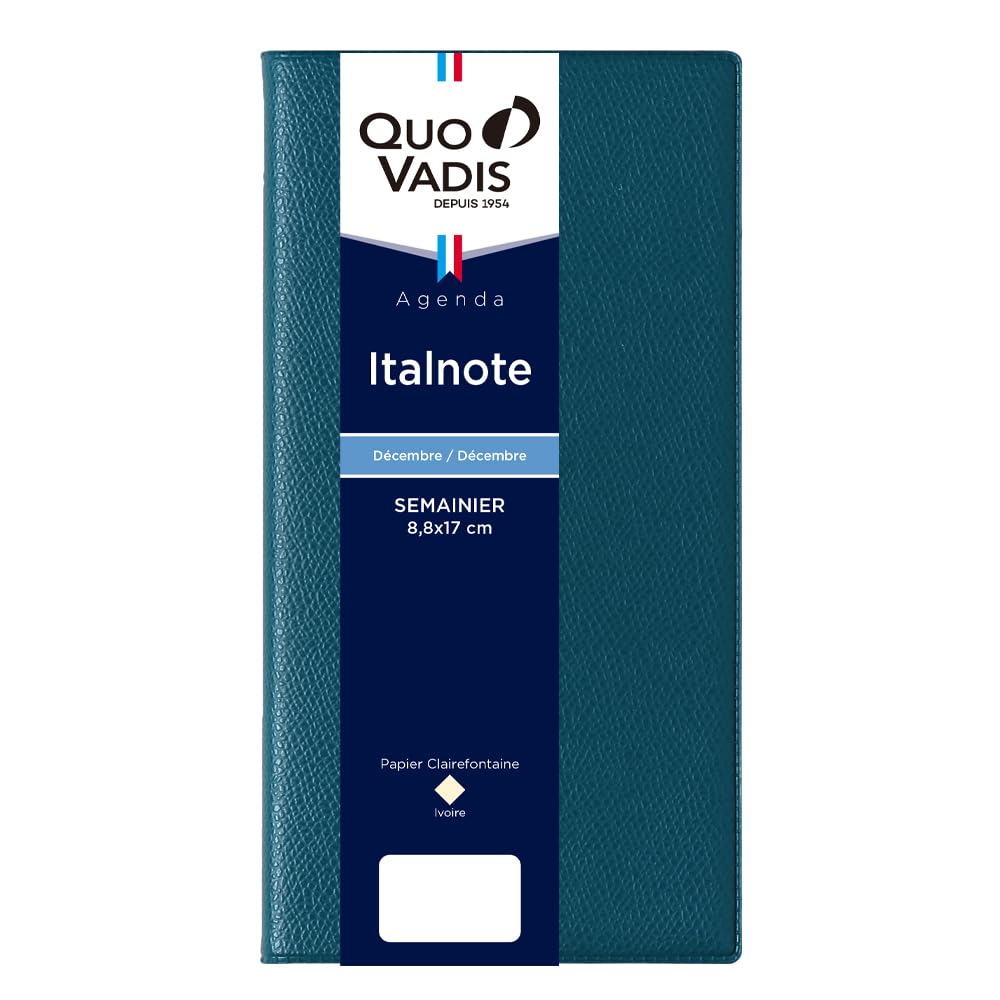 Quo Vadis 2026 Diary Pocket Book Agenda Italnote Slim Size qv28401bp 170x88mm