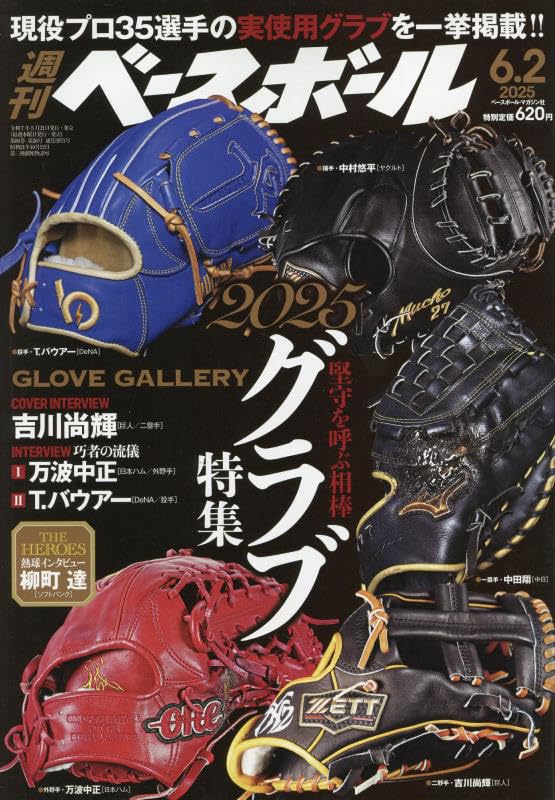 Japanese Magazine Weekly Baseball 2025 June 2nd Glove Gallery NEW from JPN