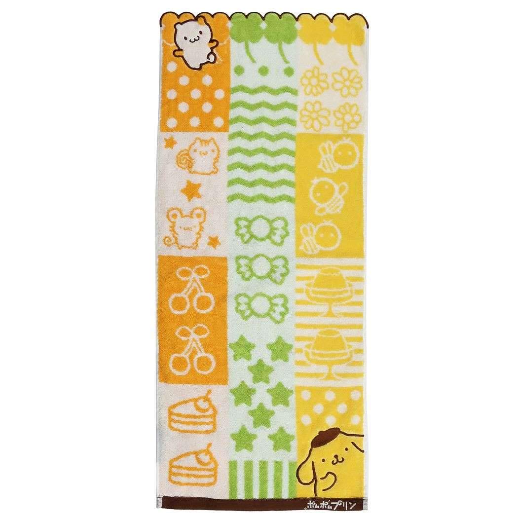 'Sanrio Pompompurin Chambre Pudding Face Towel 34 x 80 cm NEW'