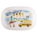'Shimizu Pottery Peanuts Snoopy LA Swedish Oval Plate Set NEW'