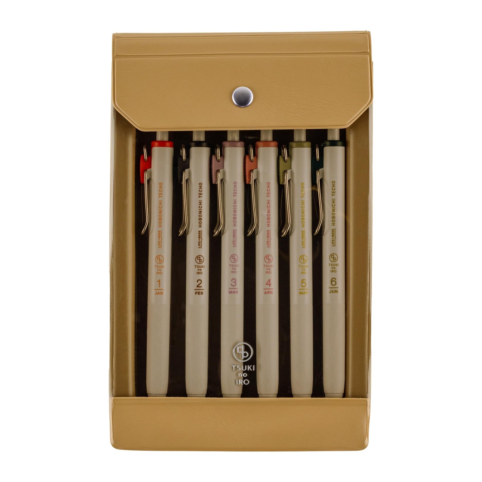 Hobonichi Techo Tsuki No Iro/Uni-Ball One January-June Set With Case And Planne_
