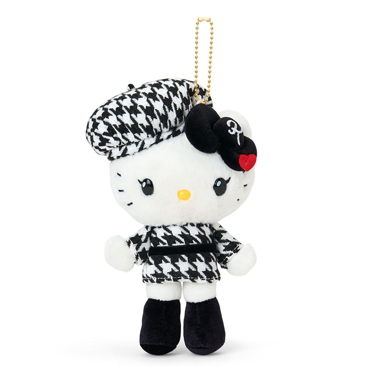 'Sanrio Hello Kitty Mascot Holder Monochrome Girly Twin Coordinate 148491 NEW'