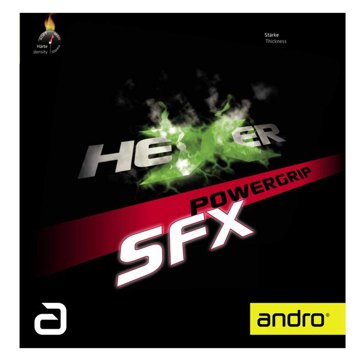 andro Table Tennis Rubber HEXER POWERGRIP SFX Inverted Tension Spin Red 1.7 NEW