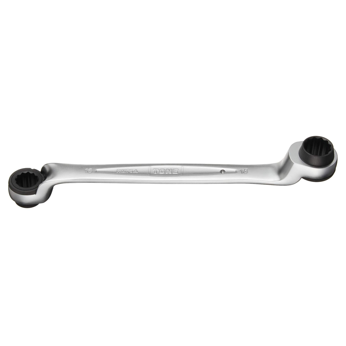 TONE 75-Degree Double-Ended Ratchet Wrench Deep Hole Type RM75A-1618 Hex NEW