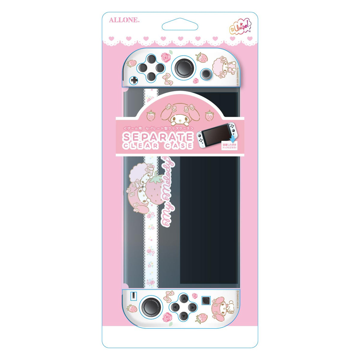 'New Allone Allone Game Case Separate Clear Case #Unipo featuring Sanrio'