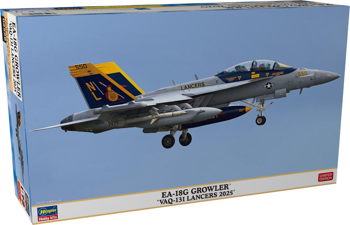 Hasegawa 172 US EA-18G Growler VAQ-131 Lancers Plastic Model 02528 Airplane NEW