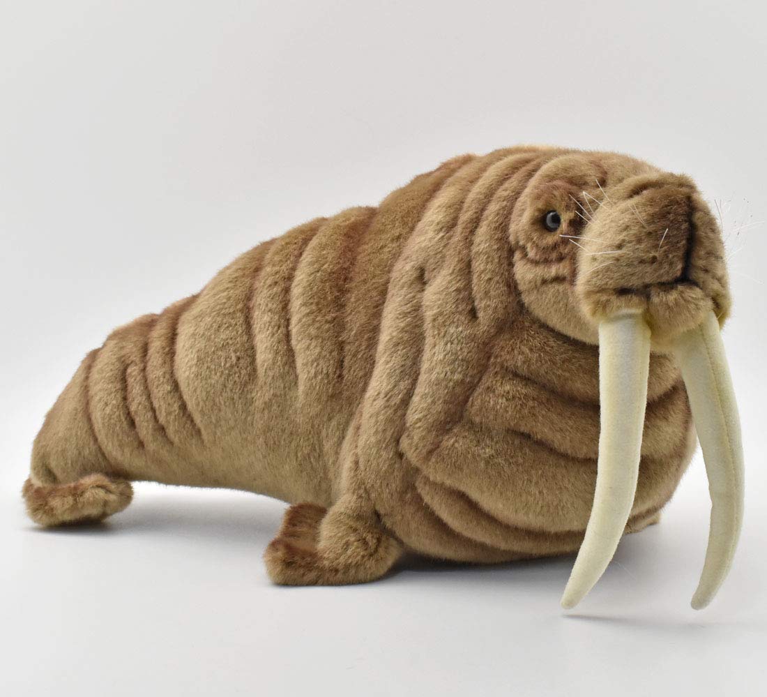 'HANSA Walrus Plush Toy 5327 38cm Realistic Stuffed Animal Handmade Doll NEW'