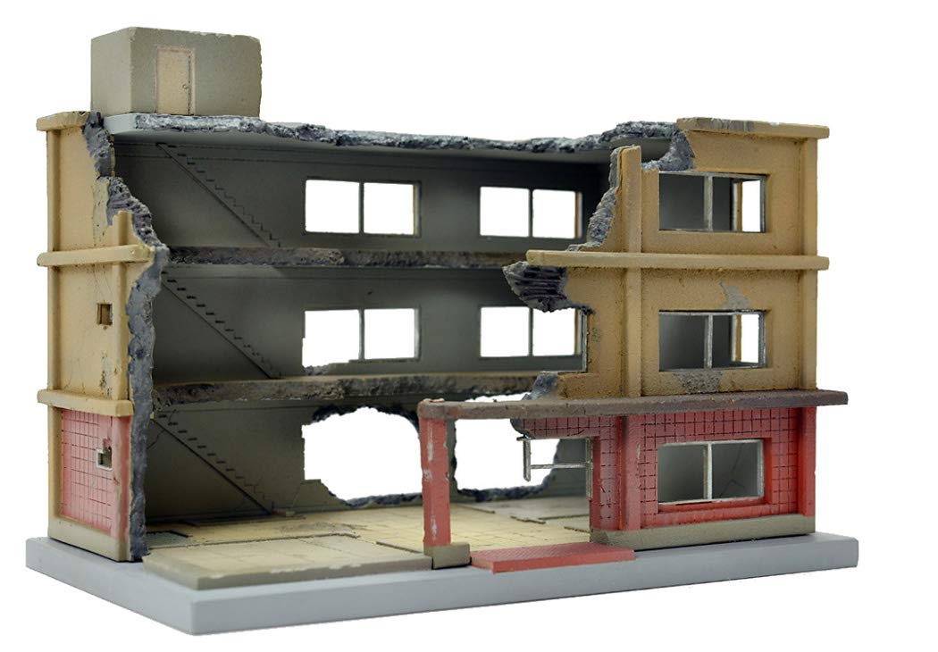 TOMYTEC 1144 GeoColle Combat Series DCM03 Destroyed Building B Painted NEW