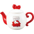 'Sanrio Hello Kitty Edgy Ribbon Teapot White SAN4798 500ml Ceramic NEW'