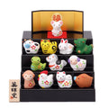 Yakushigama Zodiac Brocade Good Luck 12-Animal Step Decoration NEW