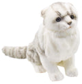 'HANSA Scottish Fold Gray Cat Plush BH8155 27cm Realistic Stuffed Animal NEW'