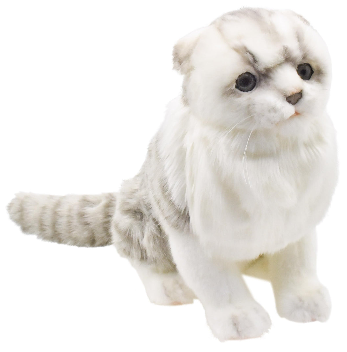 'HANSA Scottish Fold Gray Cat Plush BH8155 27cm Realistic Stuffed Animal NEW'
