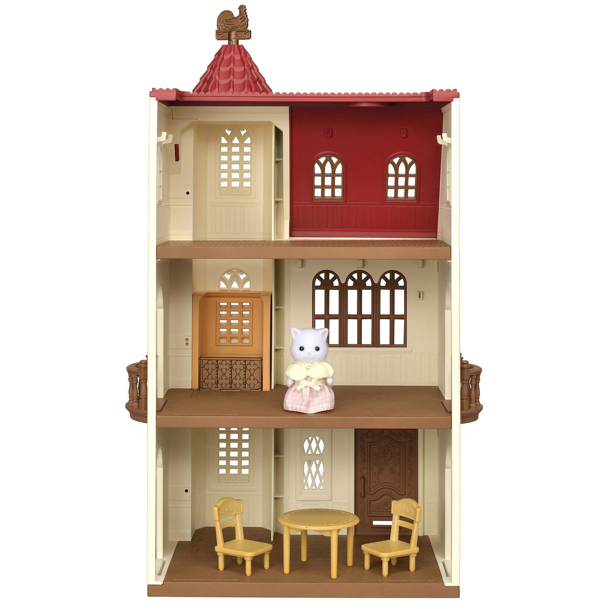 'Epoch Sylvanian Families Red Roof House with Elevator HA-49 Dollhouse NEW'