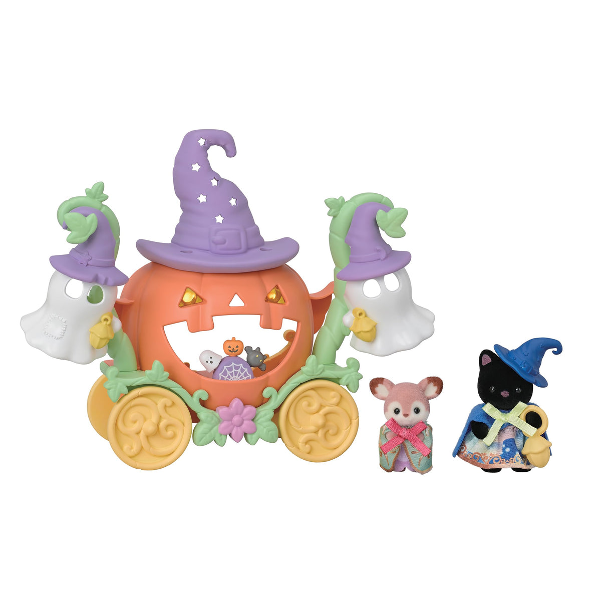 Sylvanian Families Seasonal Halloween Ghost and Pumpkin Carriage Set Se-216 NEW