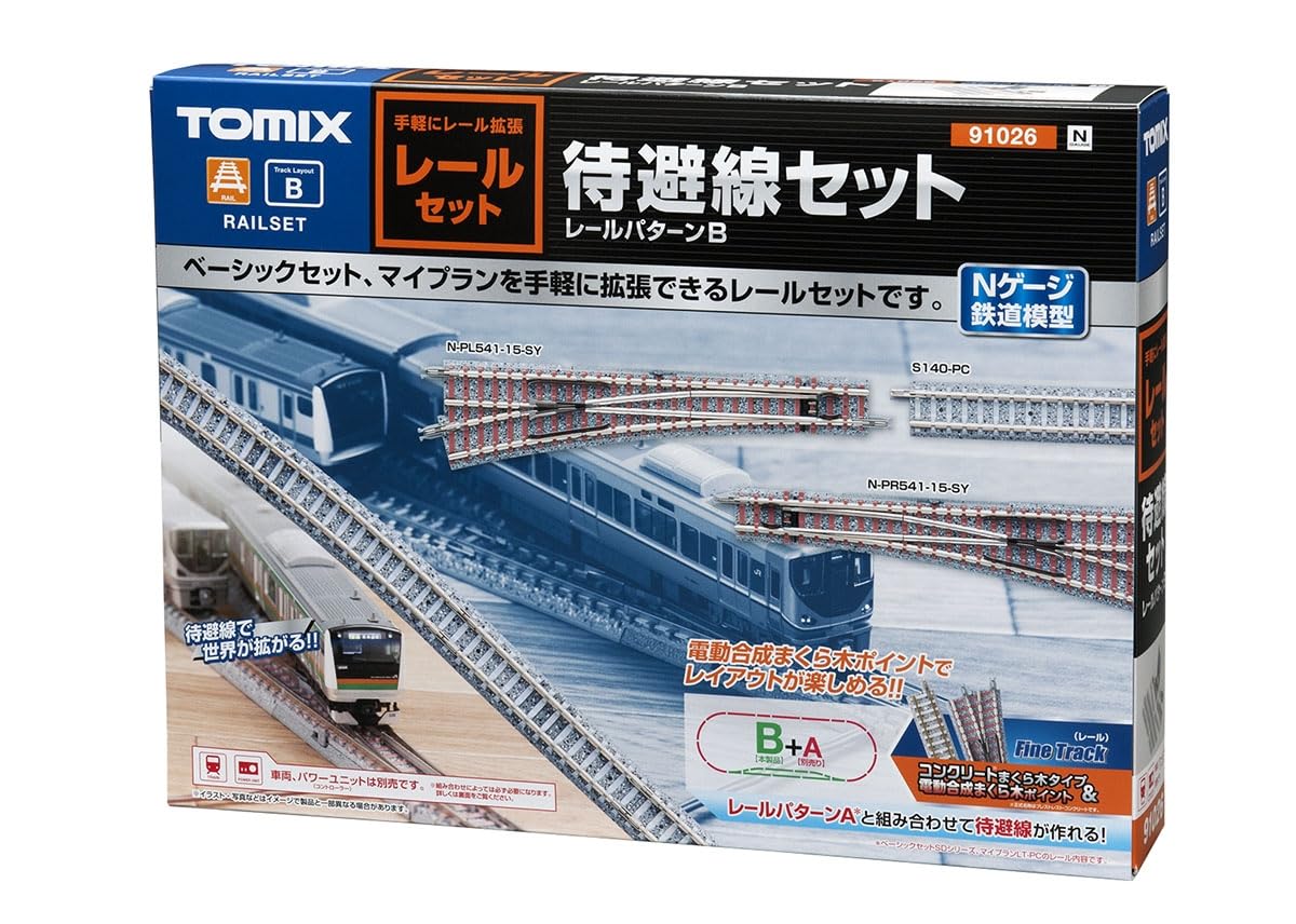 TOMIX N Gauge Rail Set Siding Set Rail Pattern B 91026 Model Railroad Rail NEW