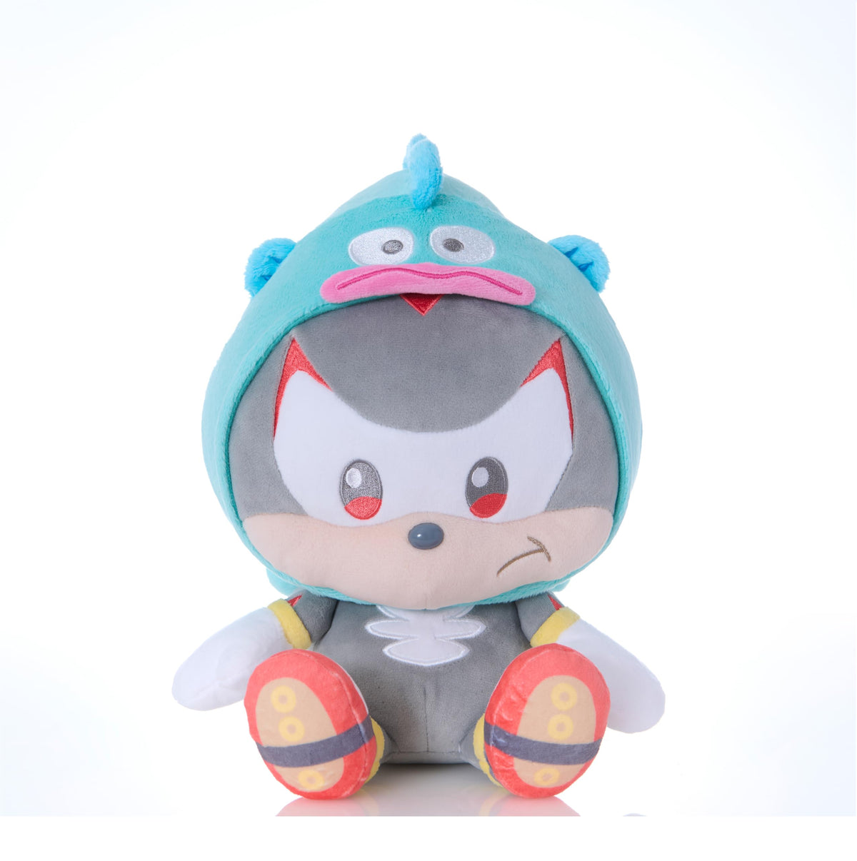 SEGA FAVE SONIC & FRIENDS Sanrio characters Plush M Shadow x Hangyodon NEW