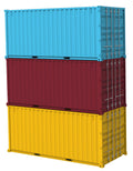 124 Car NEXT Series No.1005 20ft Container Yellow Plastic Model NEW