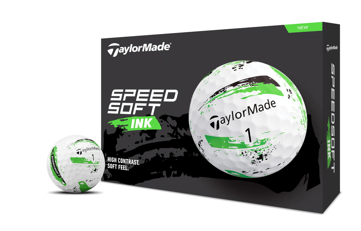 TAYLOR MADE TMJ24 SpeedSoft INK GRN 12 Balls SpeedSoft Ink Green Golf Balls NEW