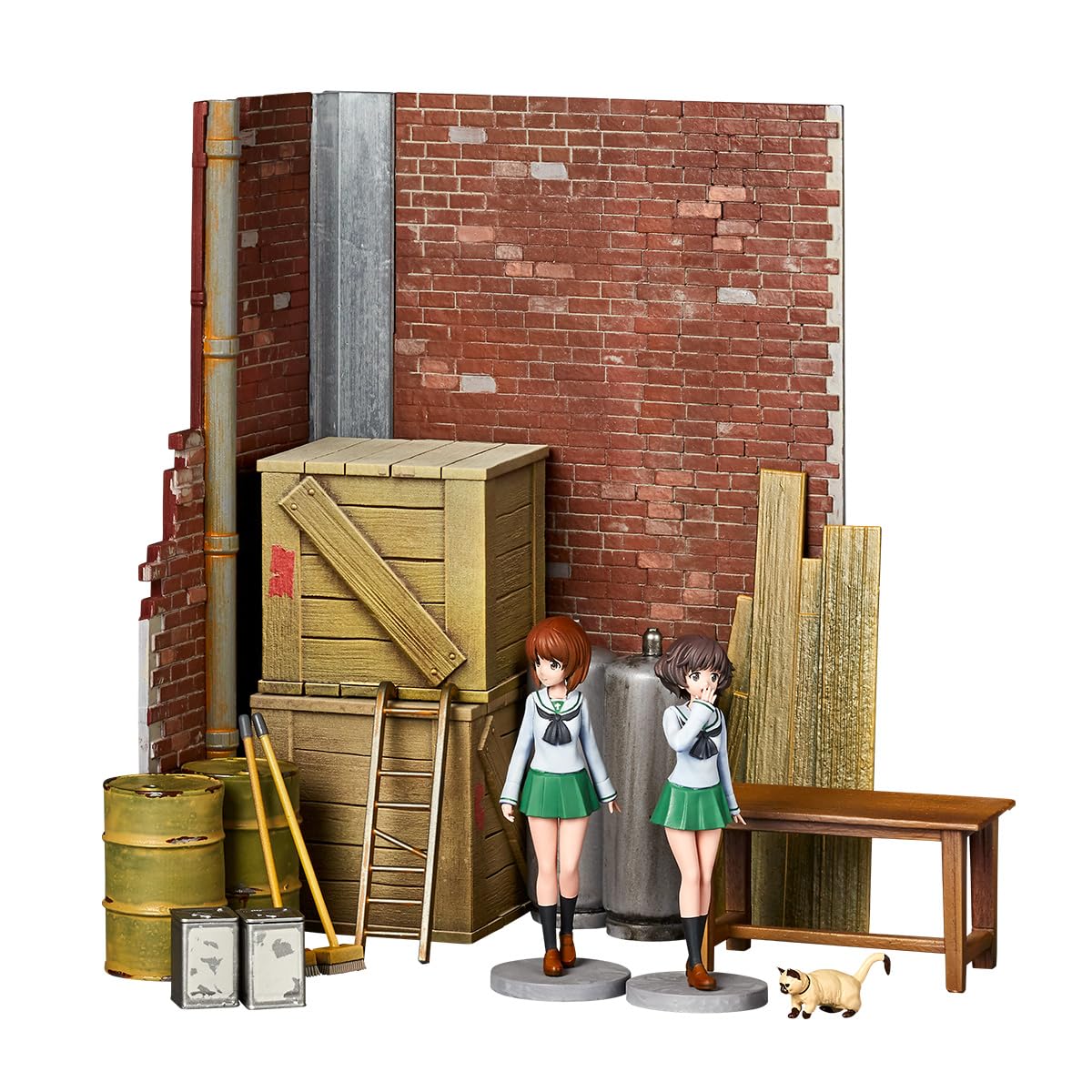 'Kaiyodo ARTPLA Girls und Panzer Final Chapter Garage Set A 124 Scale Model NEW'