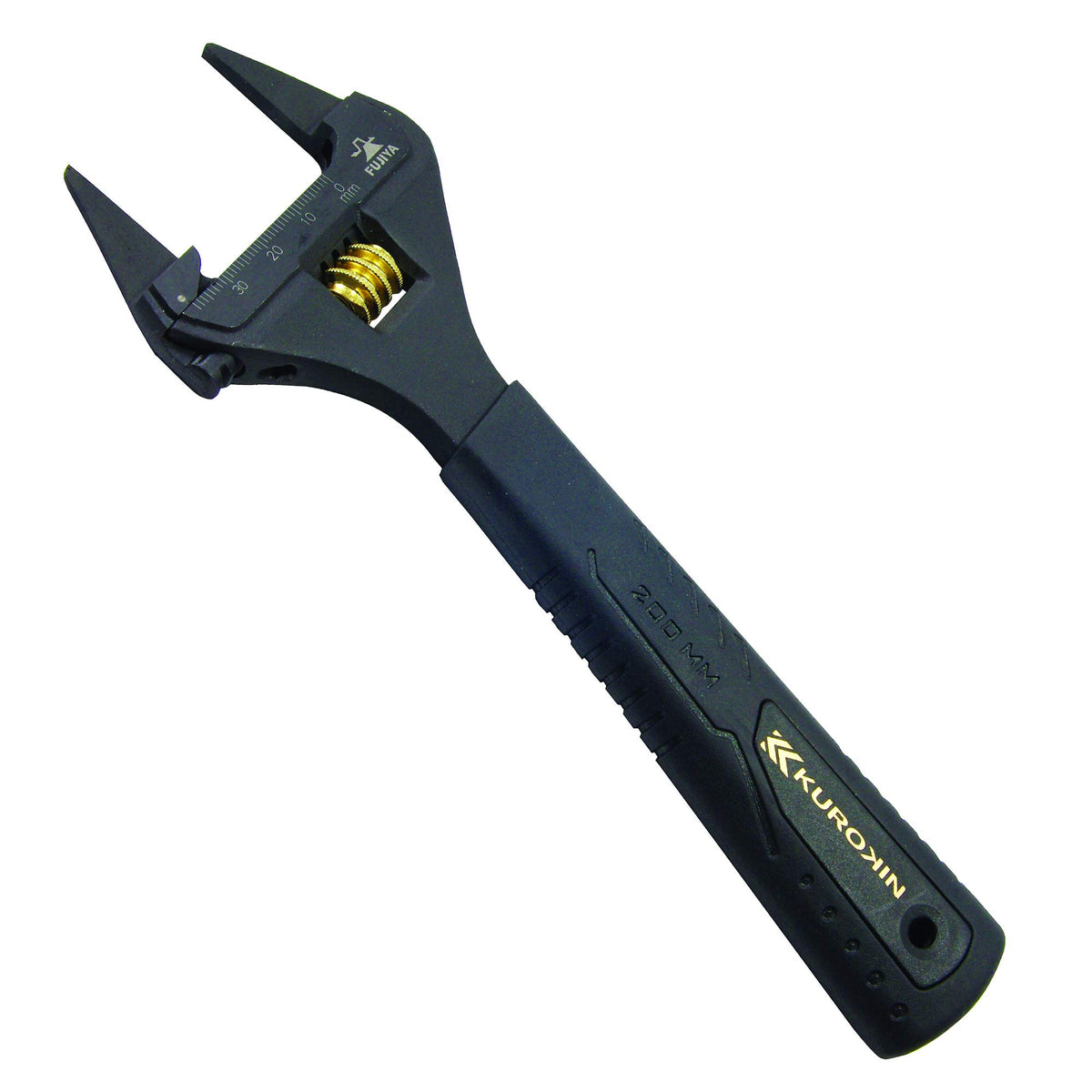 'NEW Fujiya FLT-38-BG Thin Tip Adjustable Wrench Black Gold with Grip'