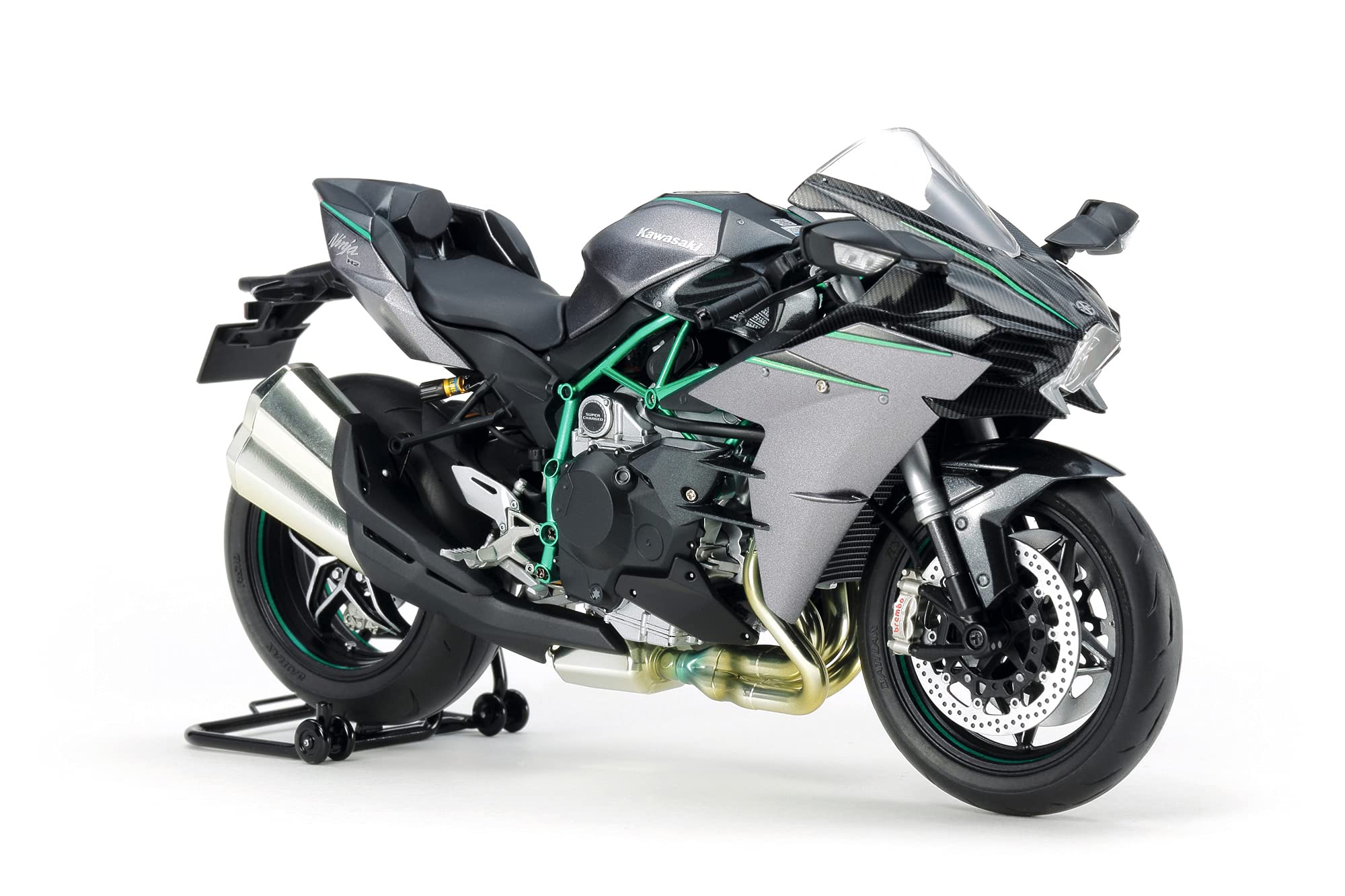 Tamiya 1/12 Motorcycle Series No. 136 Kawasaki Ninja H2 Carbon Plastic Model Kit