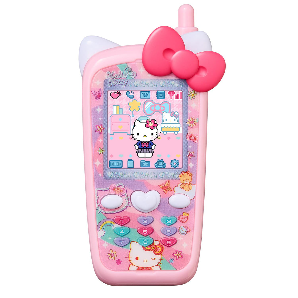 'NEW Bandai Zutto x2 Nakayoshi Keitai Sanrio Hello Kitty LCD Toy'