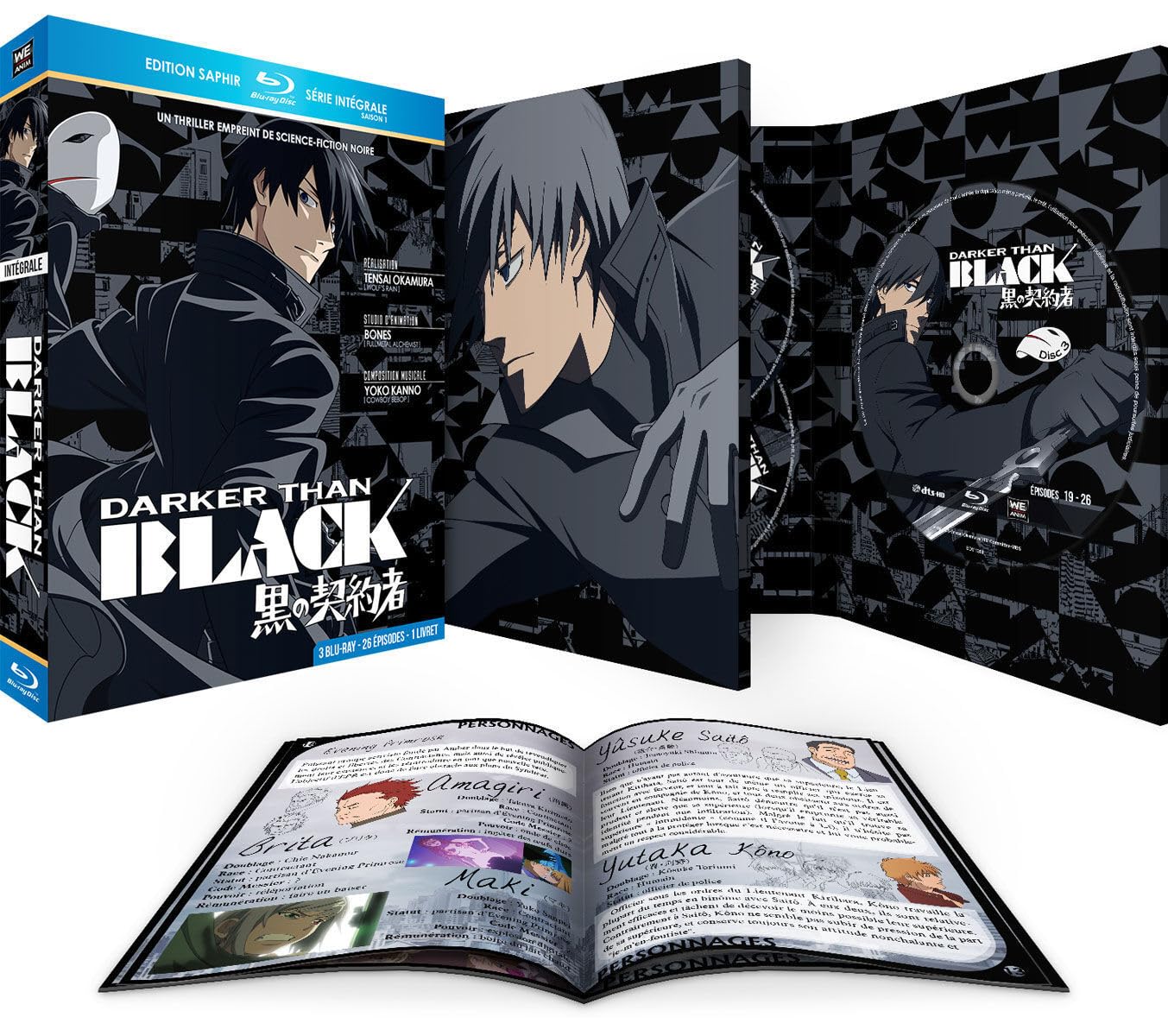 DARKER THAN BLACK - Black Contractor - Complete Blu-ray BOX 26 episodes 600 NEW