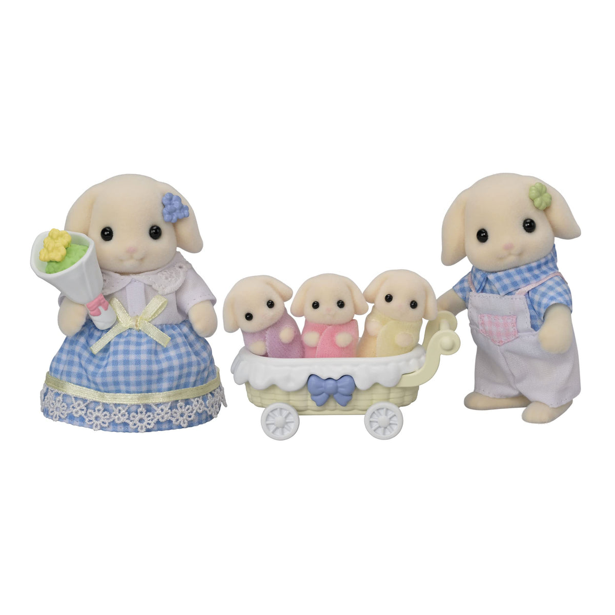 Sylvanian Families Doll Flora Rabbit Family FS-50 ST Mark Certified Ages 3 NEW